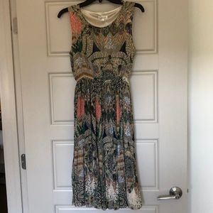 L.A. Soul Paisley Pleated Dress (Medium)
